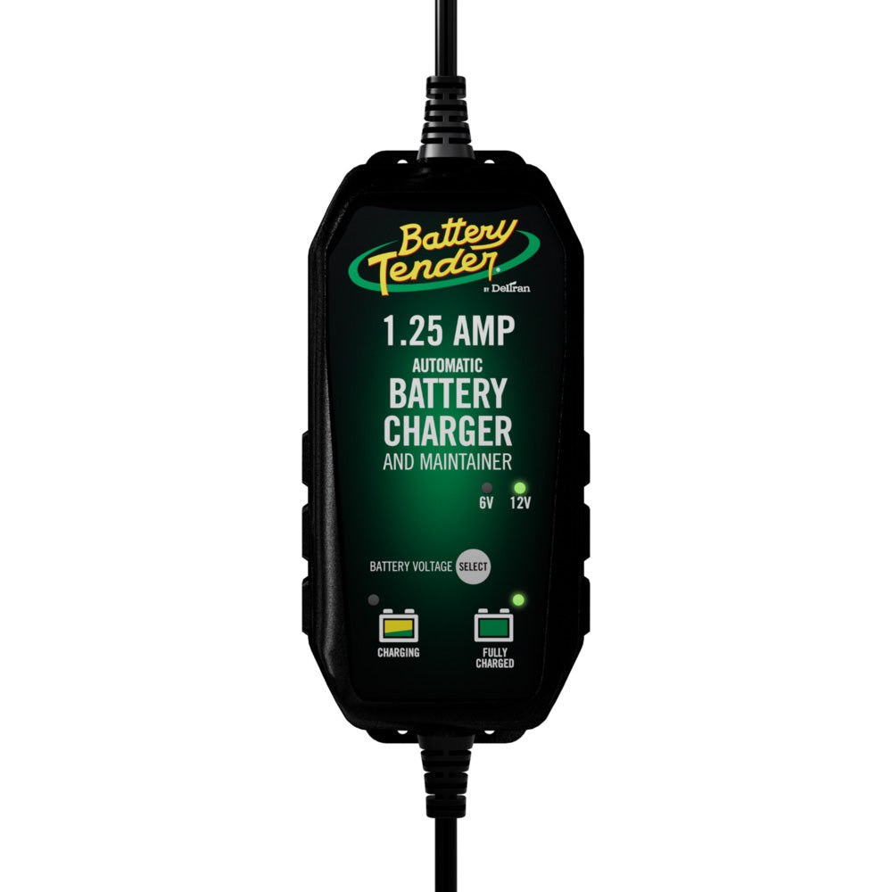 Battery Tender 6V/12V, 1.25A Selectable Battery Charger [022-0211-DL-WH]