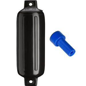 Polyform G-4 Twin Eye Fender 6.5" x 22" - Black w/Adapter [G-4-BLACK]