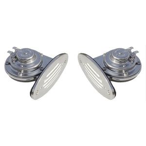 Schmitt Marine Mini Stainless Steel Dual Drop-In Horn w/Stainless Steel Grills High  Low Pitch [10055]