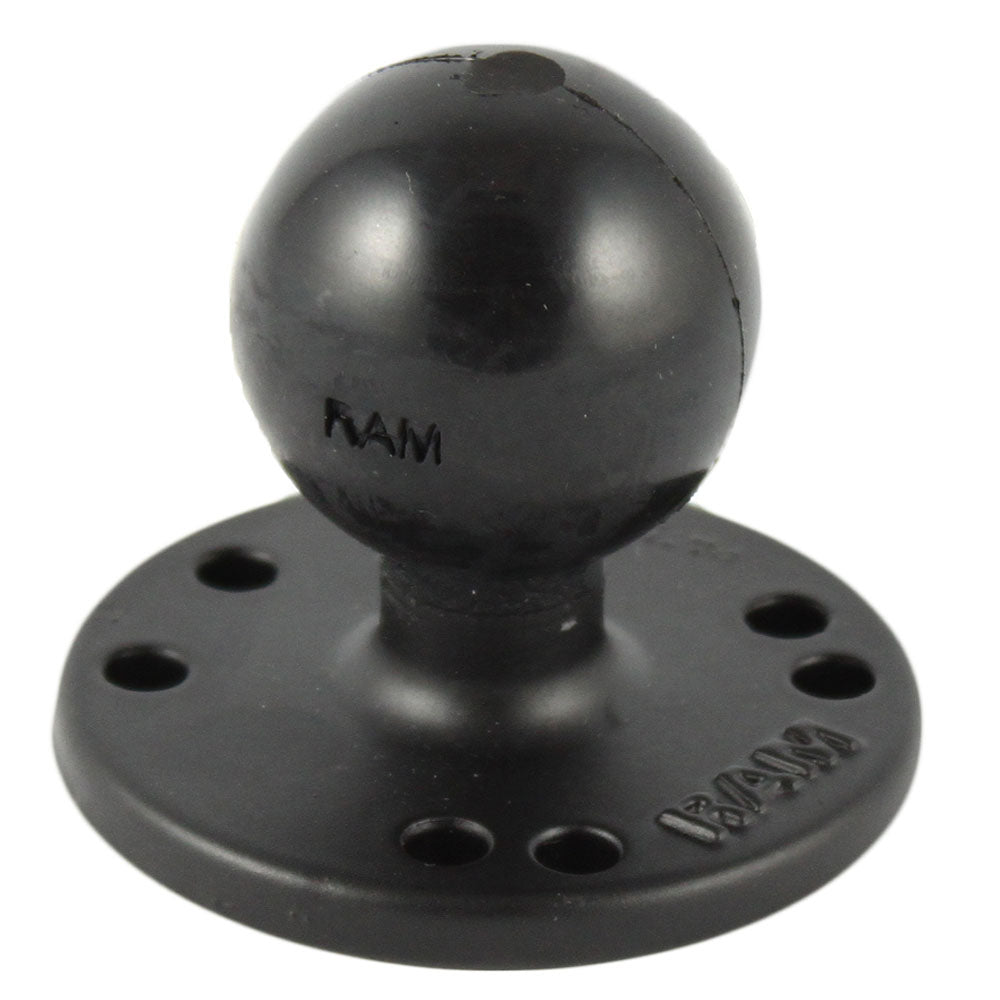 RAM Mount 2.5" Round Base w/0.31-18 Female Thread & 1.5" Ball - AMPs Pattern [RAM-202U-MT1]