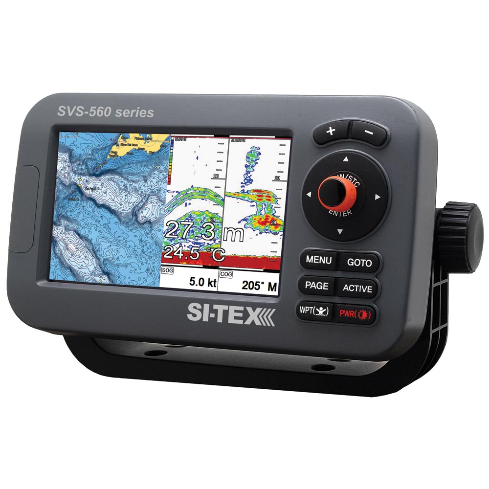 SI-TEX SVS-560CF-E Chartplotter - 5" Color Screen w/External GPS & Navionics+ Flexible Coverage [SVS-560CF-E]