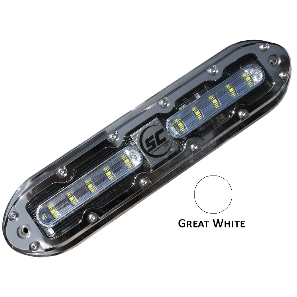 Shadow-Caster SCM-10 LED Underwater Light w/20' Cable - 316 SS Housing - Great White [SCM-10-GW-20]