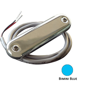 Shadow-Caster Courtesy Light w/2' Lead Wire - 316 SS Cover - Bimini Blue - 4-Pack [SCM-CL-BB-SS-4PACK]