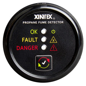 Fireboy-Xintex Propane Fume Detector w/Plastic Sensor - No Solenoid Valve - Black Bezel Display [P-1B-R]