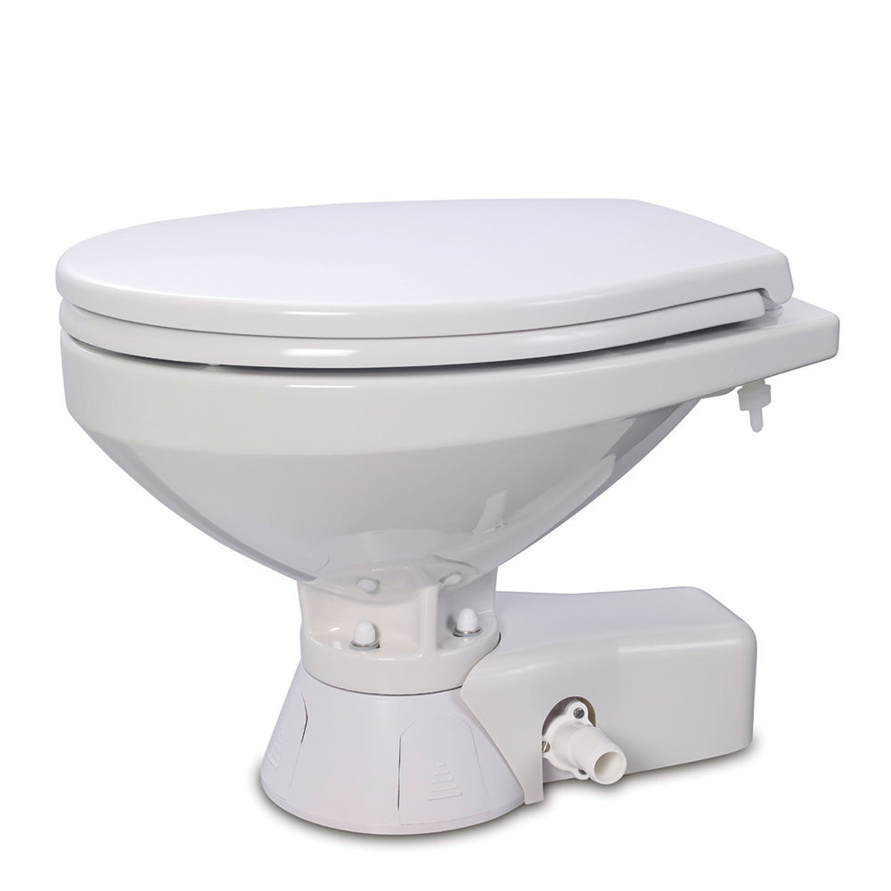 Jabsco Quiet Flush Raw Water Toilet - Regular Bowl w/Soft Close Lid - 24V [37245-4194]