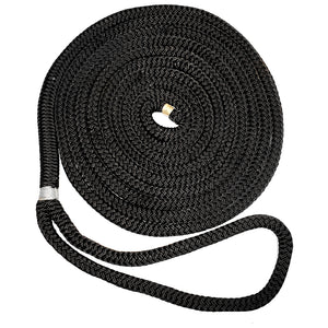 New England Ropes 3/8" Double Braid Dock Line - Black - 15 [C5054-12-00015]