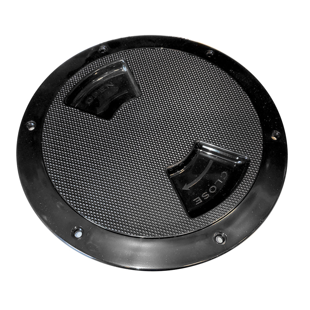 Sea-Dog Quarter-Turn Textured Deck Plate w/Internal Collar - Black - 5" [336357-1]