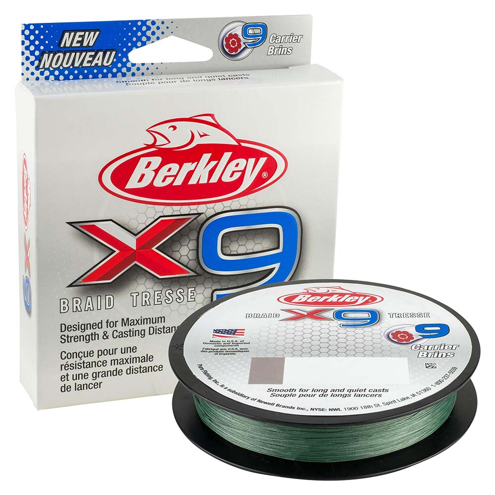 Berkley x9 Braid Low-Vis Green - 8lb - 328 yds - X9B3308-22 [1486823]